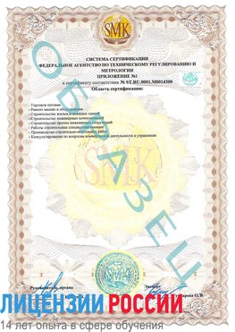 Образец сертификата соответствия (приложение) Пушкино Сертификат OHSAS 18001